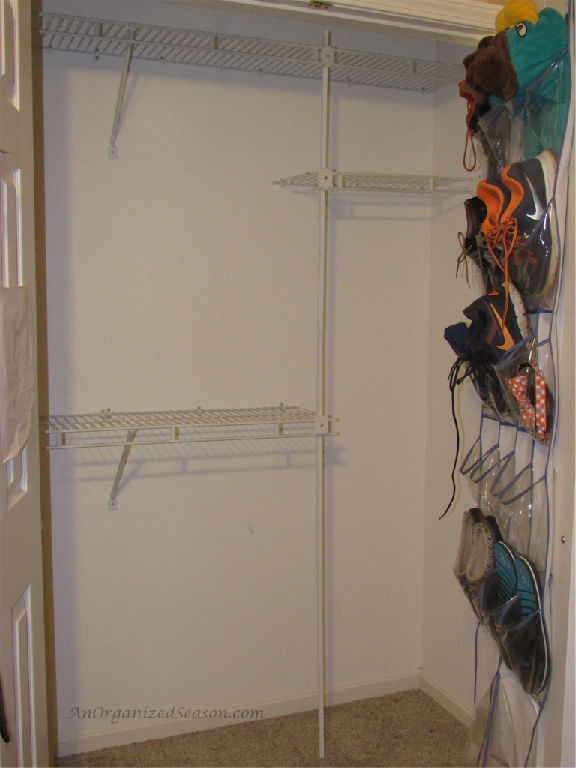 An empty closet ready to use the six-step strategy to organize it. 