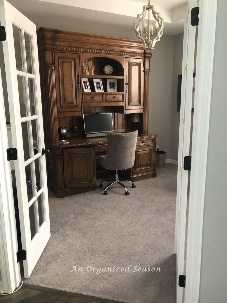 The large computer desk in my home office.