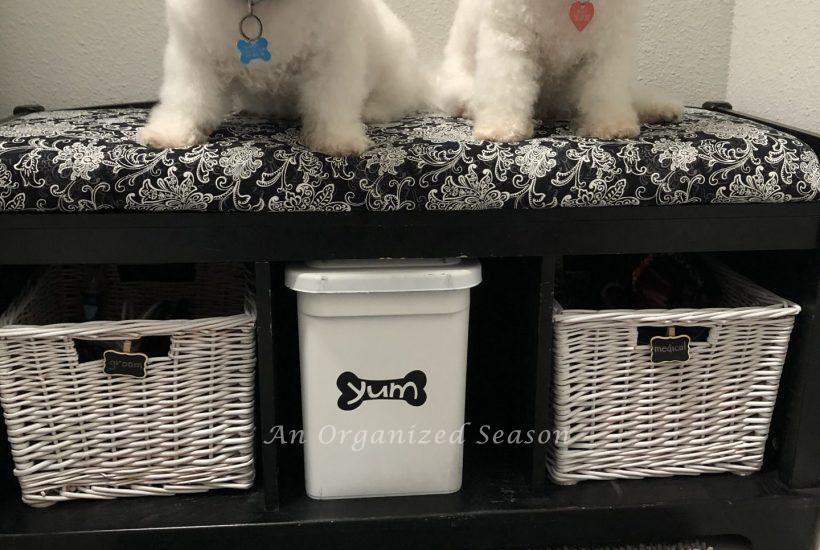 Organize Pet Supplies at AnOrganizedSeason.com