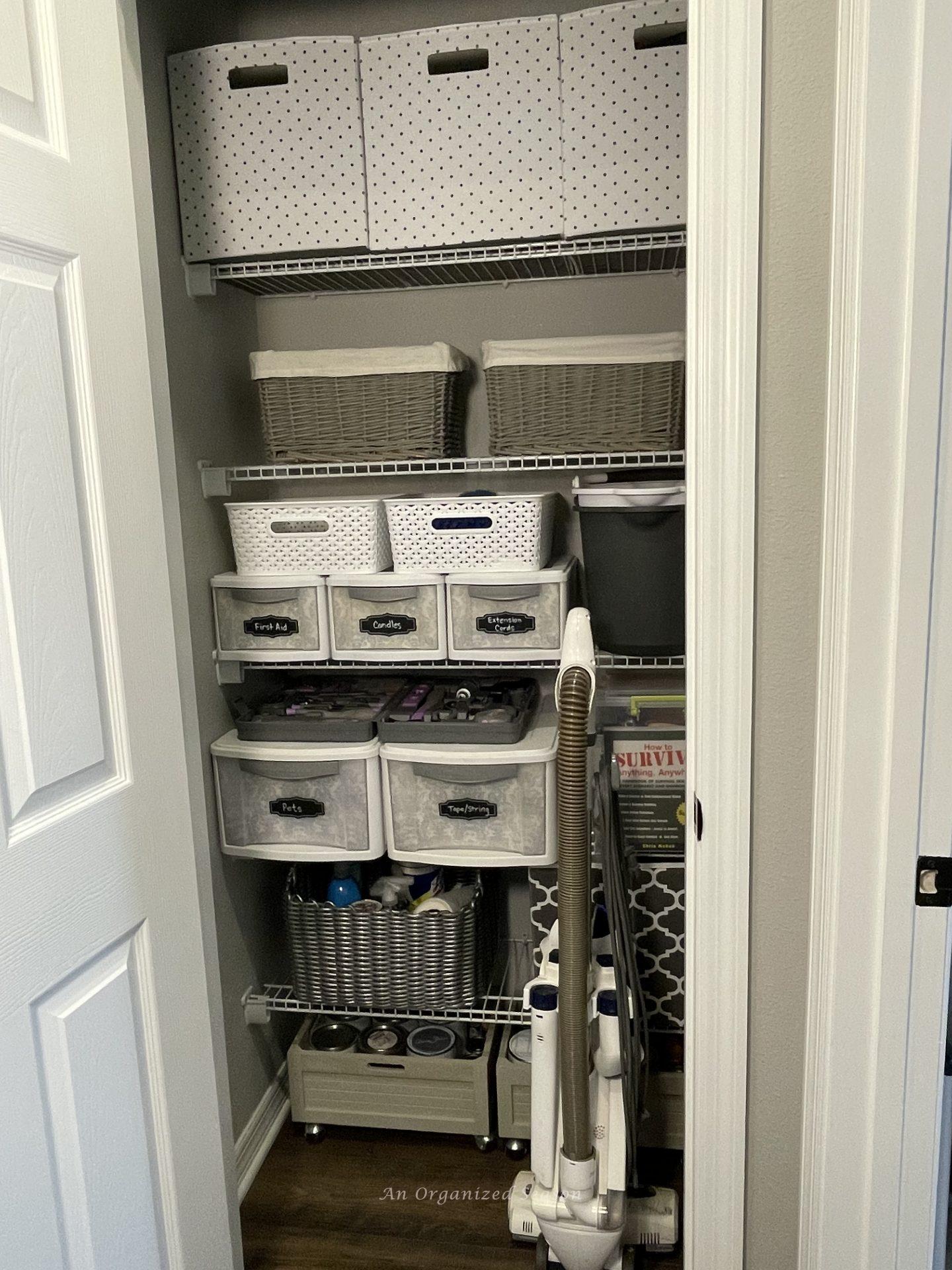Clean Linen Racks Great Ideas to Organize Linen & Cleaning Closets - An Organized Season