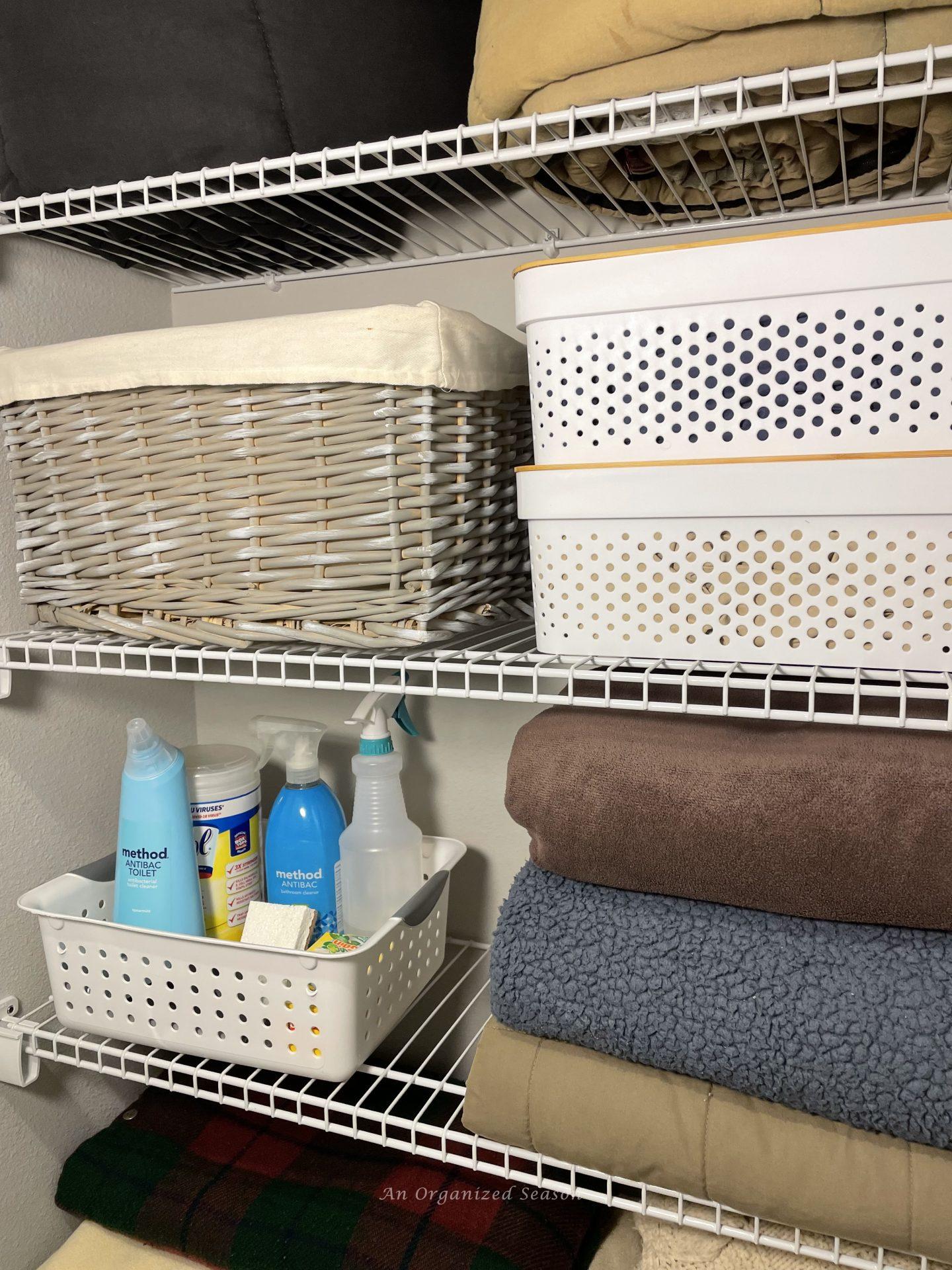 Great Ideas to Organize Linen & Cleaning Closets - An Organized Season