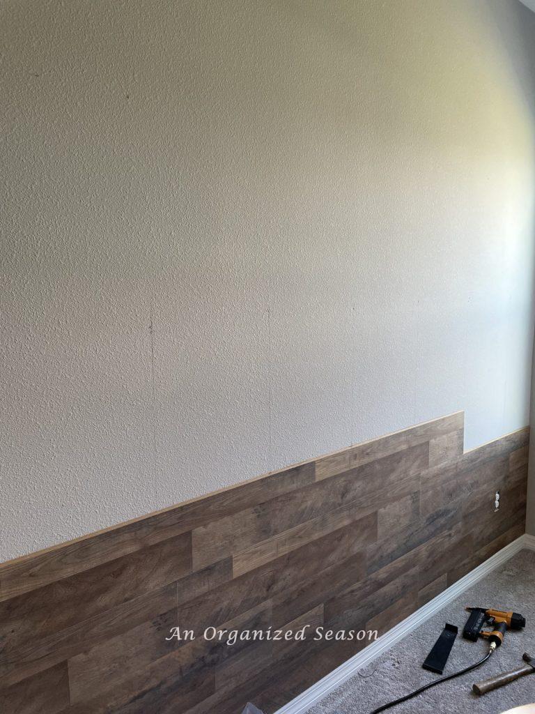 Tips to install flooring on wall, cut around outlets