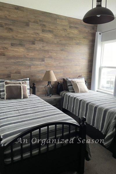 Wood feature wall