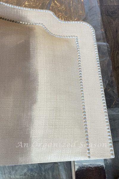 How to paint an upholstered headboard