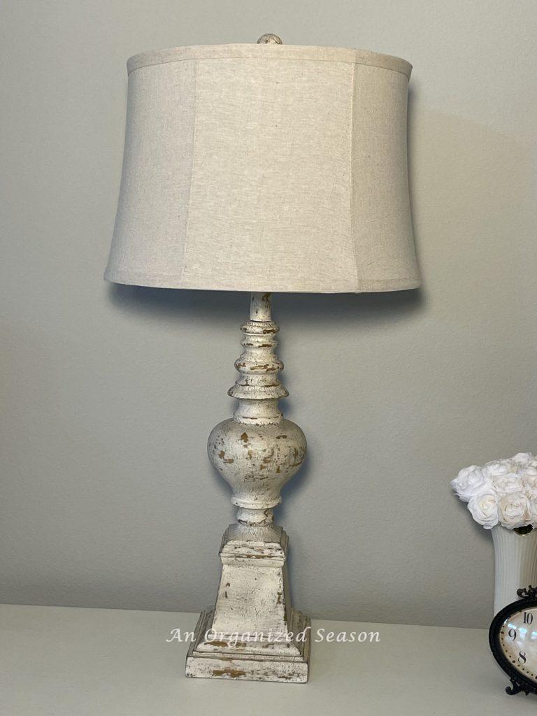 This table lamp in the French country style is perfect for a master bedroom makeover.