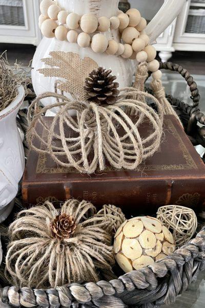 How to make two types of twine pumpkins