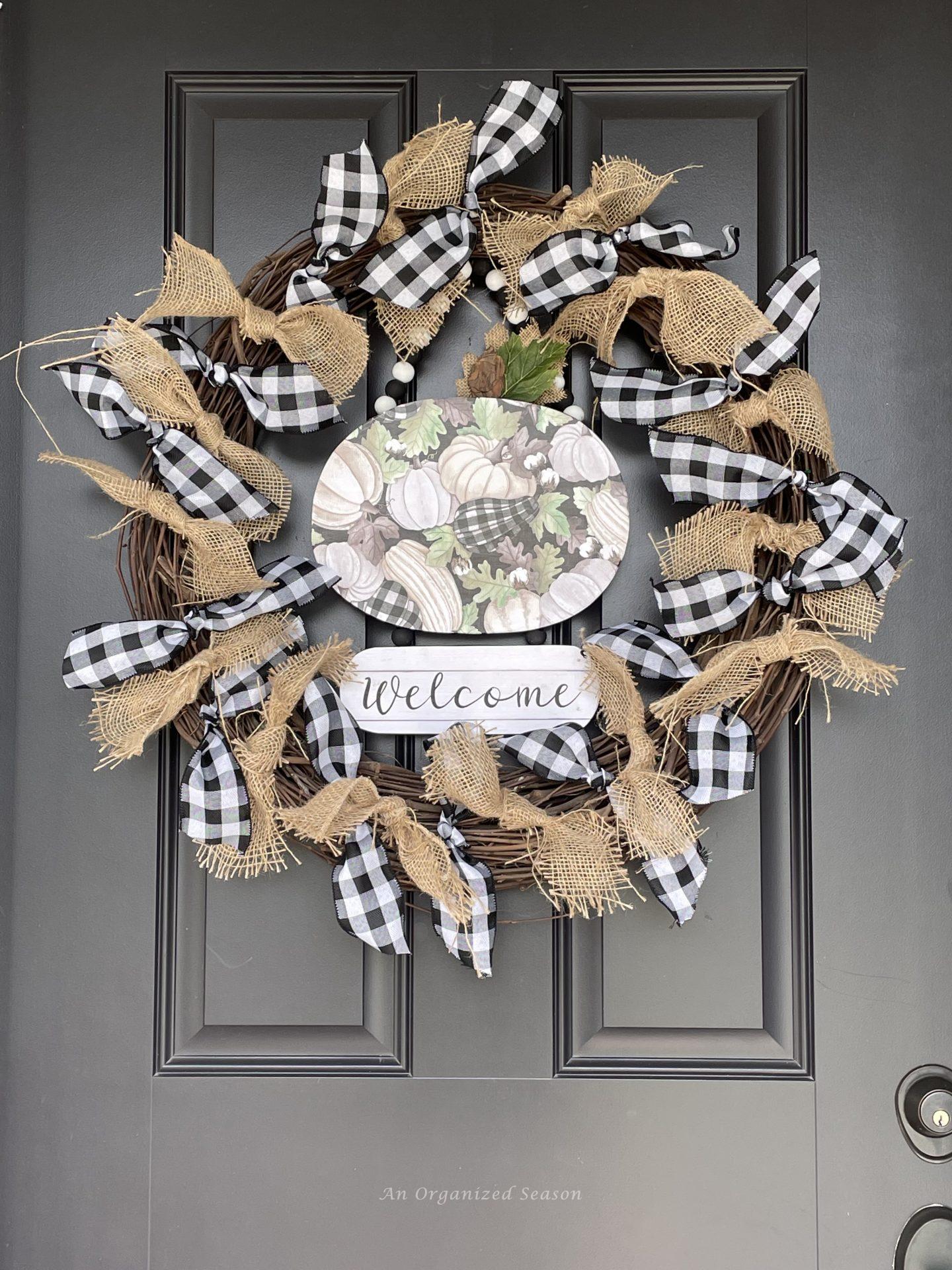 How to Update Old Decor to Make a Fall Wreath - An Organized Season