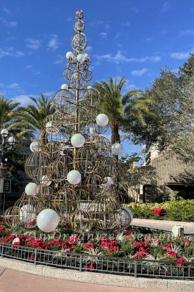 A beautiful tree on the Disney Springs Christmas Tree Stroll