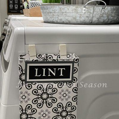Make a  Lint Bin for Your Laundry Room