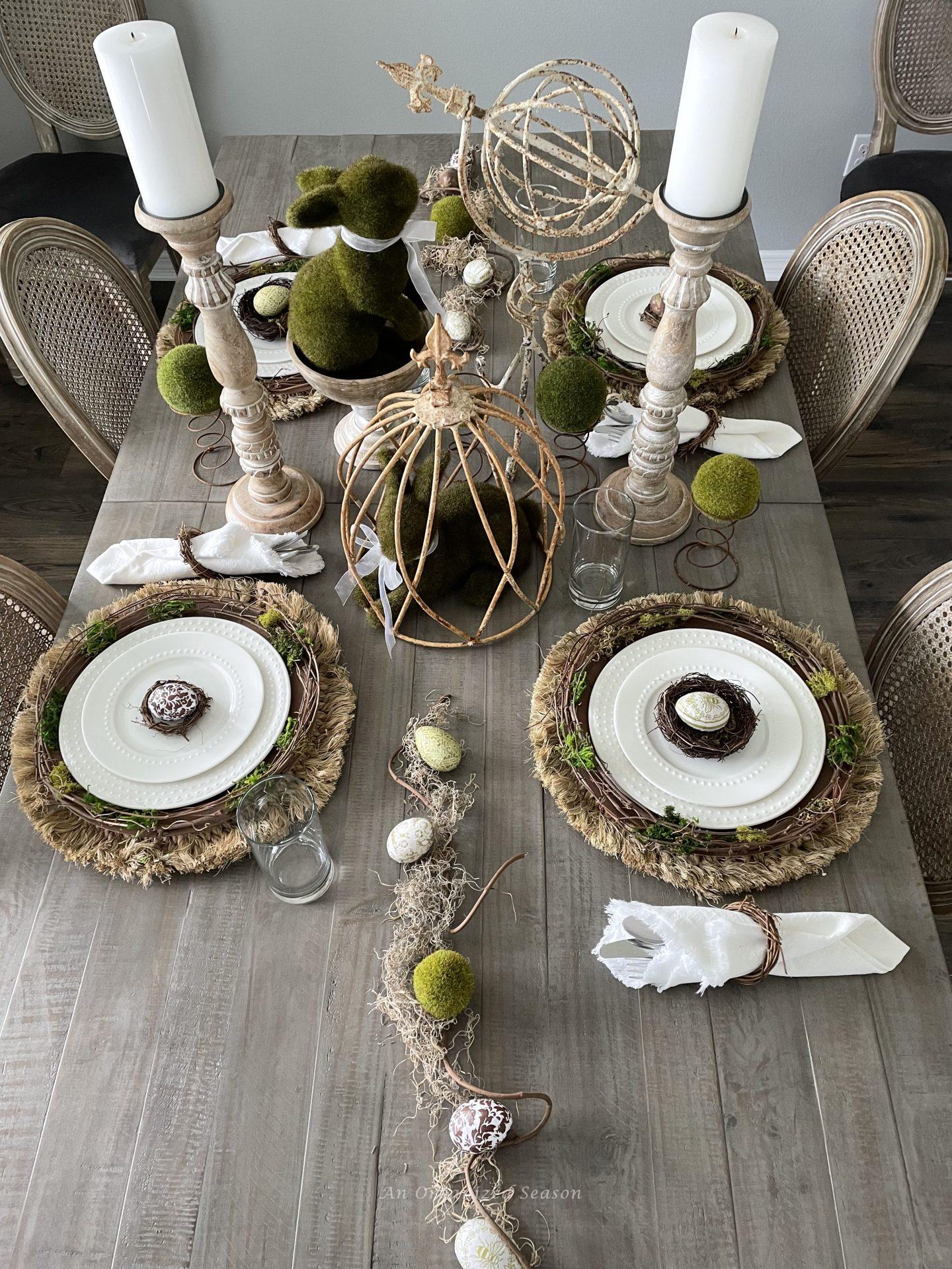 How to Create a Nature Inspired Easter Tablescape - An Organized Season