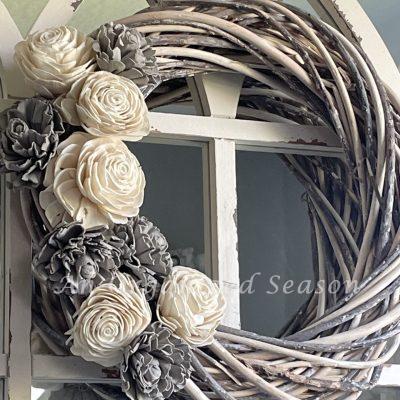 Create a Beautiful Wood Flower Wreath in Minutes