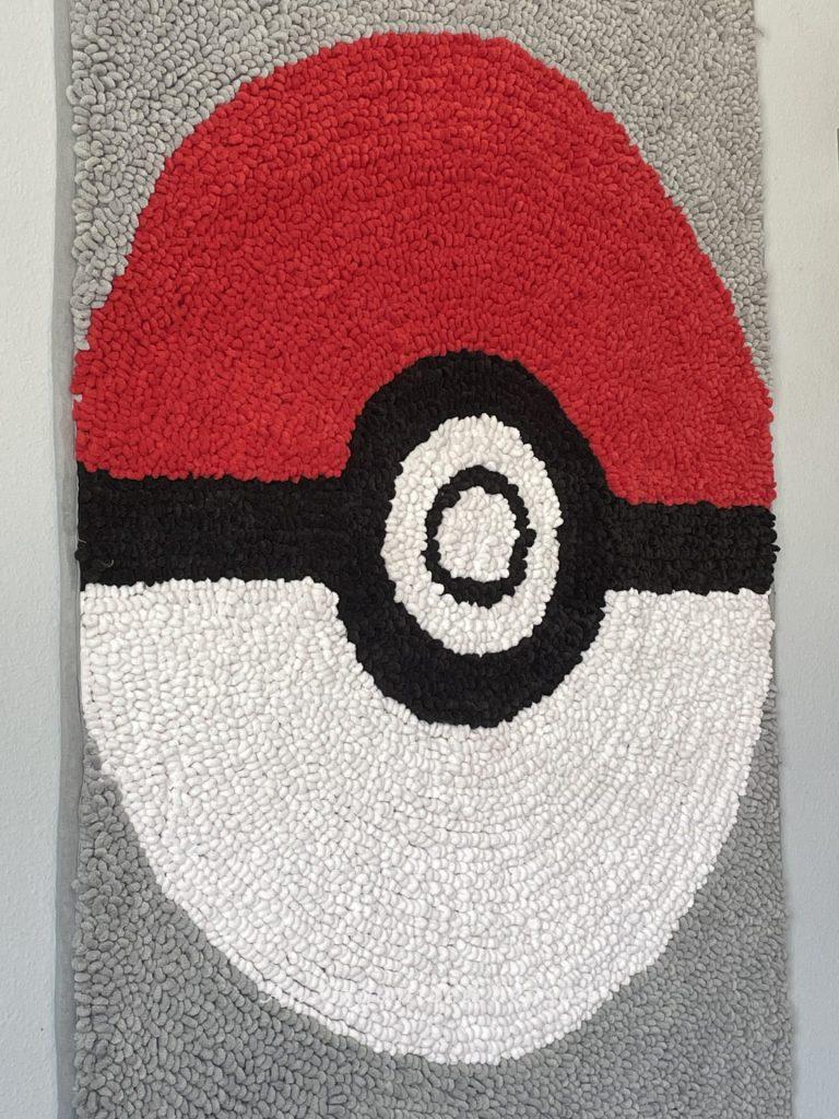 Pokemon ball rug is inspiration for a boring bedroom makeover for a gamer. 