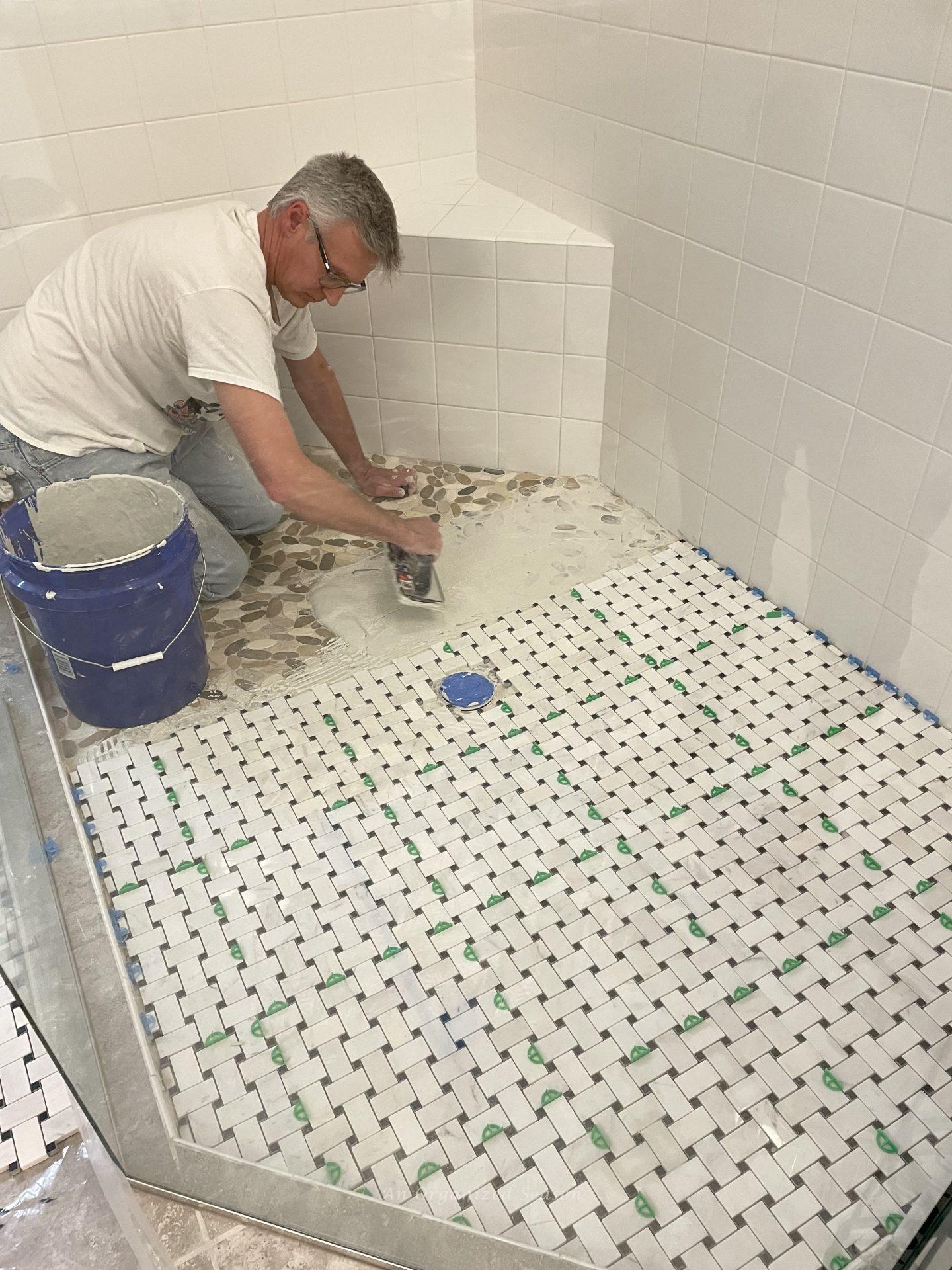 Tricks to Tile Over Existing Tile in a Shower - An Organized Season