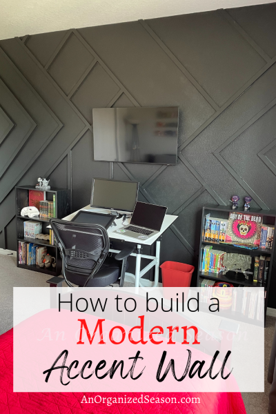 How to Build a Modern Accent Wall in a Bedroom - An Organized Season