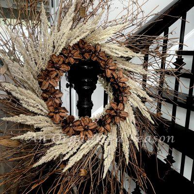 Beautiful and Simple Pinecone Flower Wreath DIY