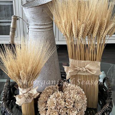 Simple DIY to Make a Dried Wheat Arrangement