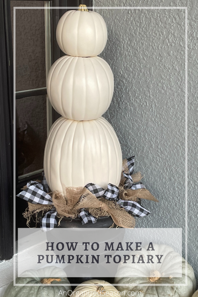 How to make a pumpkin topiary.