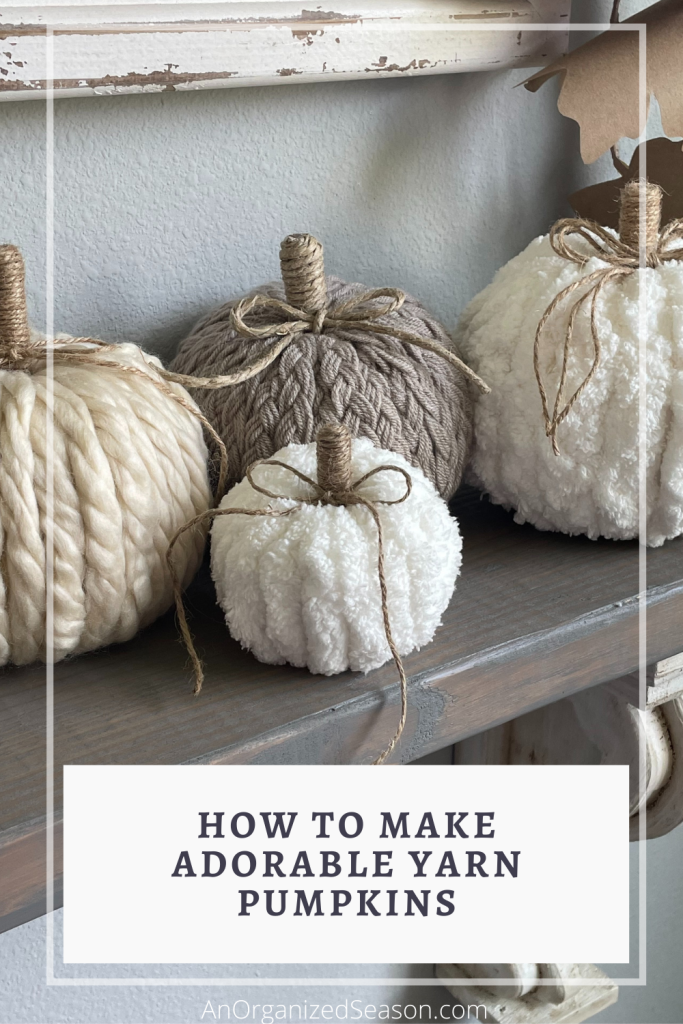 Top DIY project is adorable yarn pumpkins.