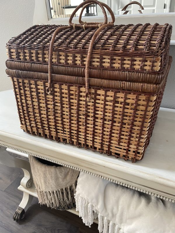 How to Upcycle an Old Picnic Basket - An Organized Season