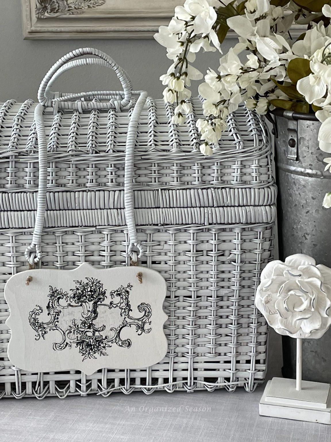 How to Upcycle an Old Picnic Basket An Organized Season