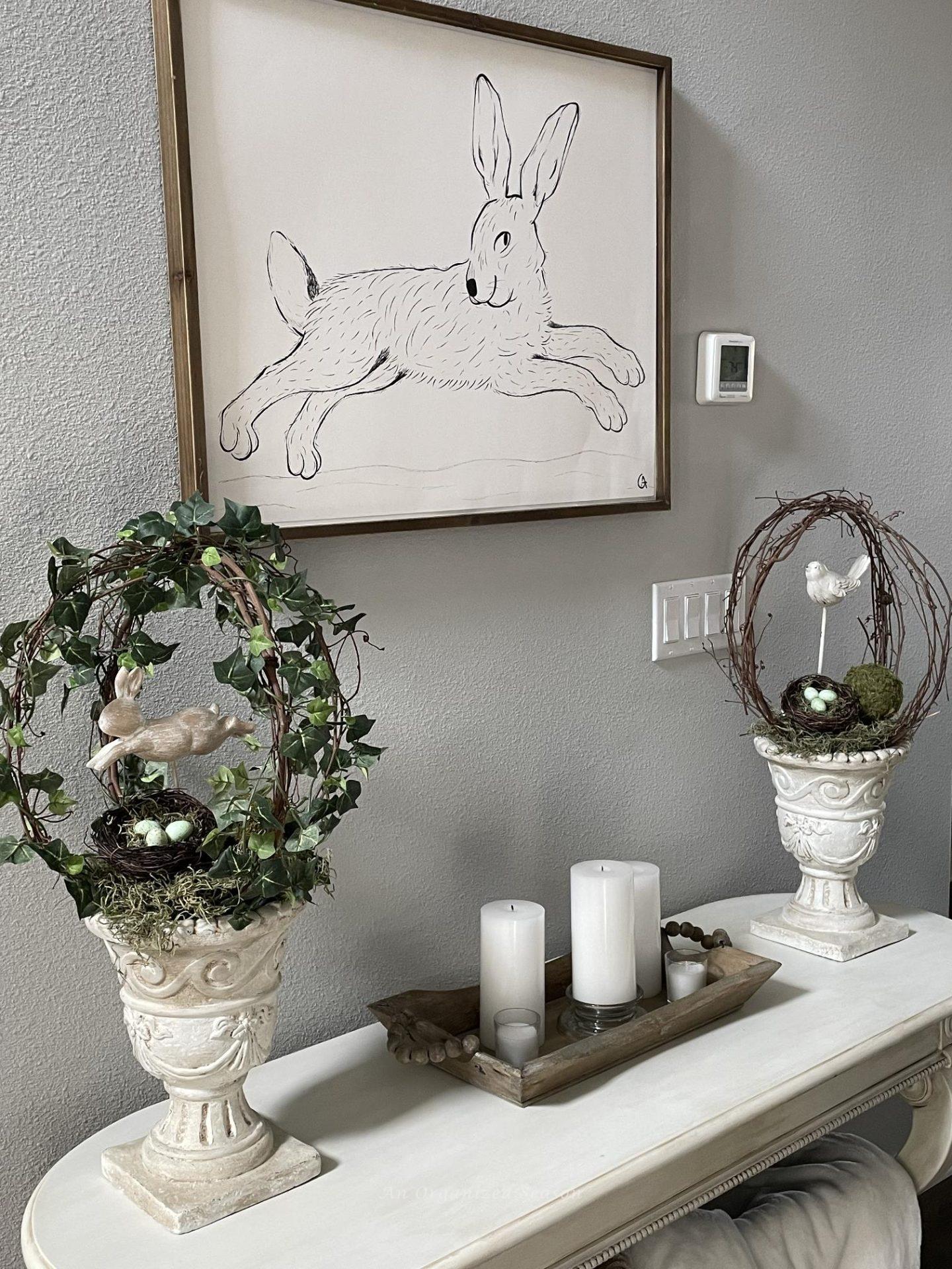 Easy DIY Topiary Frame from a Grapevine Wreath - An Organized Season