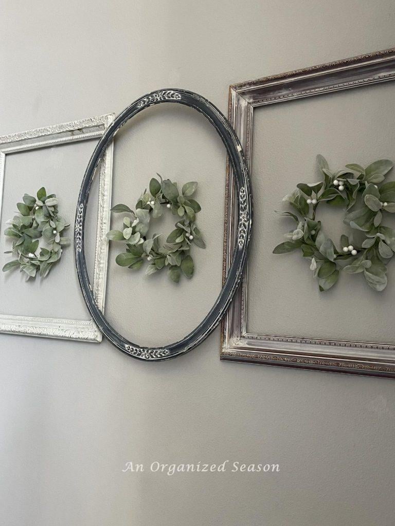 Vintage frames are a favorite thrifted find.