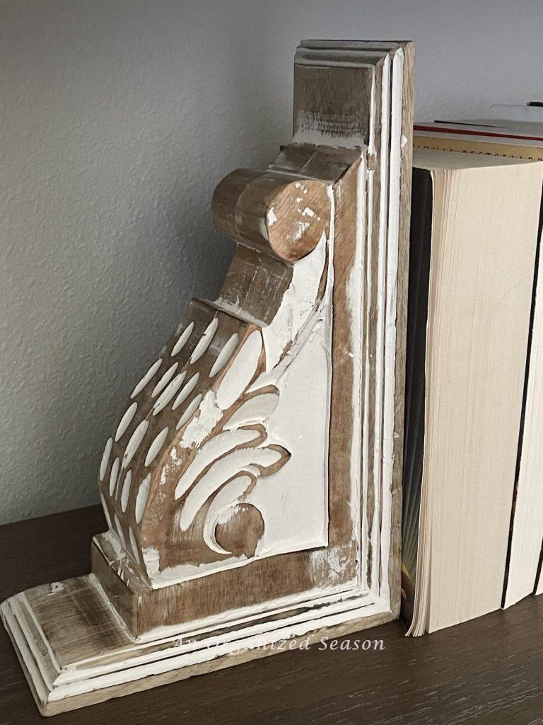 A corbel used as a bookend. 
