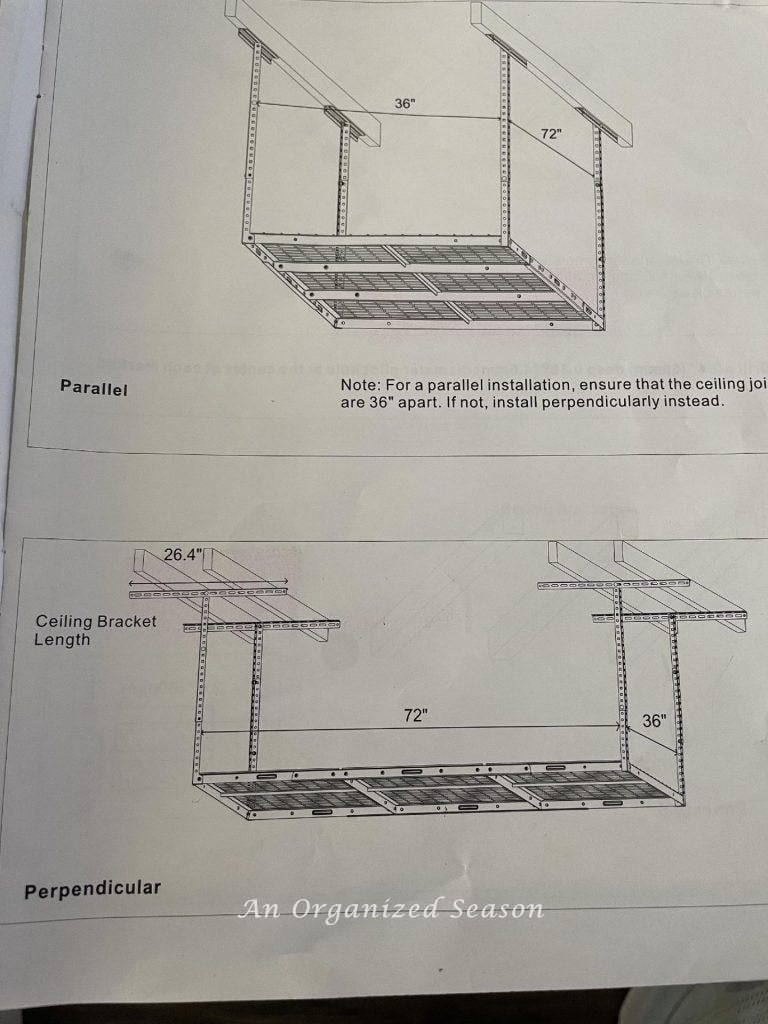Picture from flexi-mount instruction manual of ceiling mount options