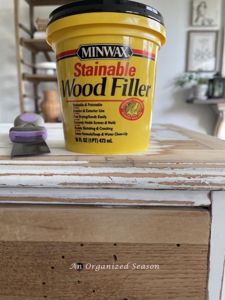 Minwax wood filler. 