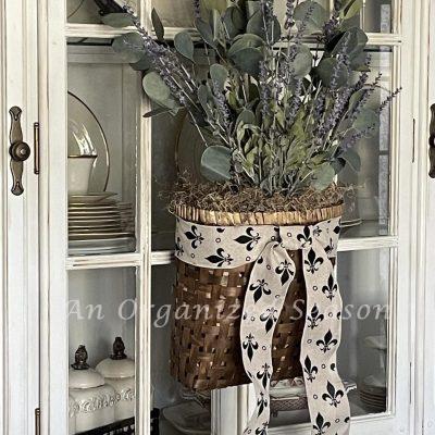 Beautiful Lavender & Eucalyptus Basket Wreath