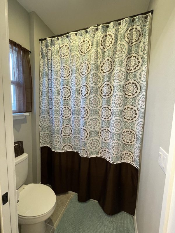 How to Make a Shower Curtain Longer - An Organized Season