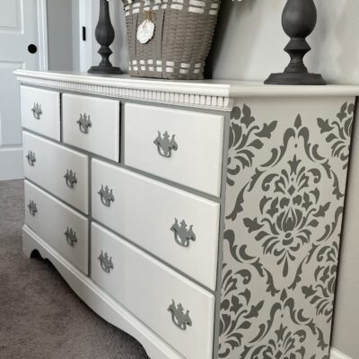 How to Stencil a Damask Design on Furniture