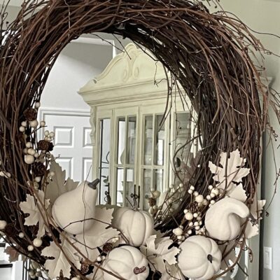 Beautiful Fall Pottery Barn Pumpkin Wreath Dupe