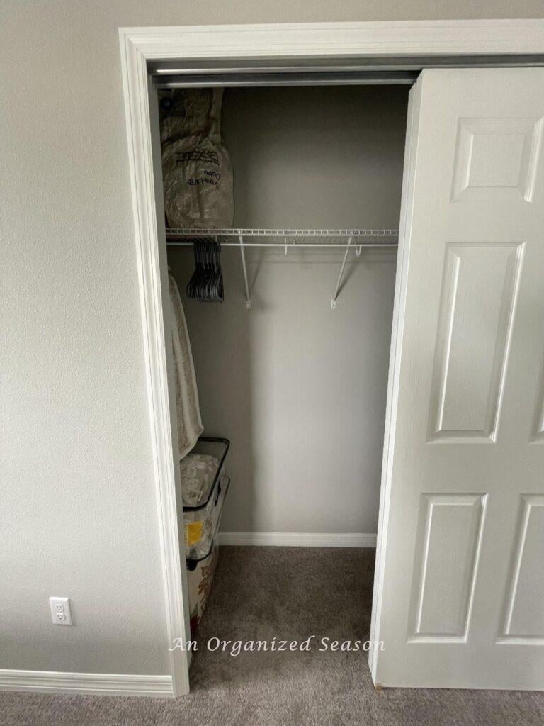 An organized closet.