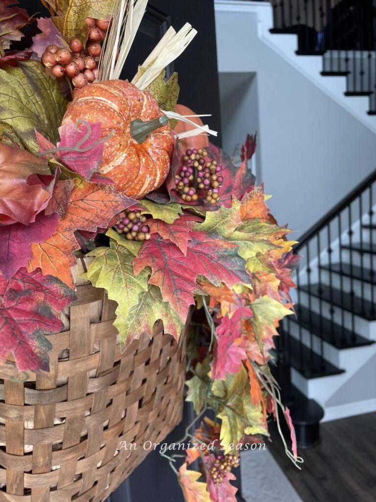 Our # 1 Fall decor idea is to hang a fall wreath on your front door. 