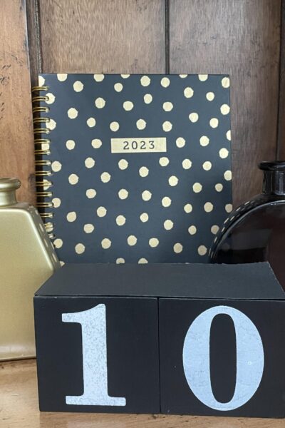 2023 planner with the number "10" in front of it.