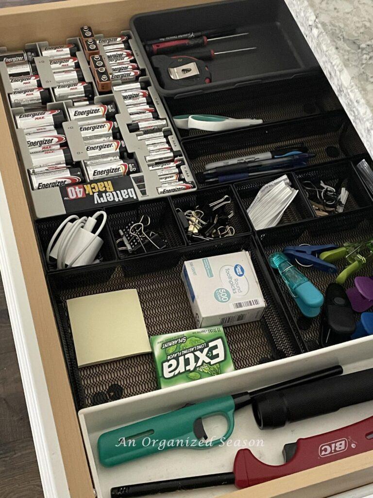 An organized junk drawer. 