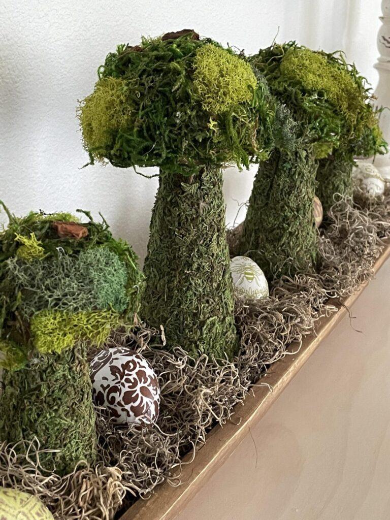 Moss mushrooms are an easy Spring craft you can make. 