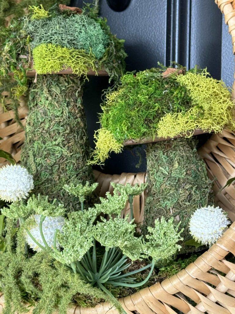 DIY moss mushrooms.