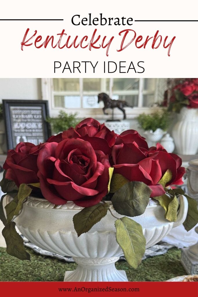Red roses for Derby Party decor 