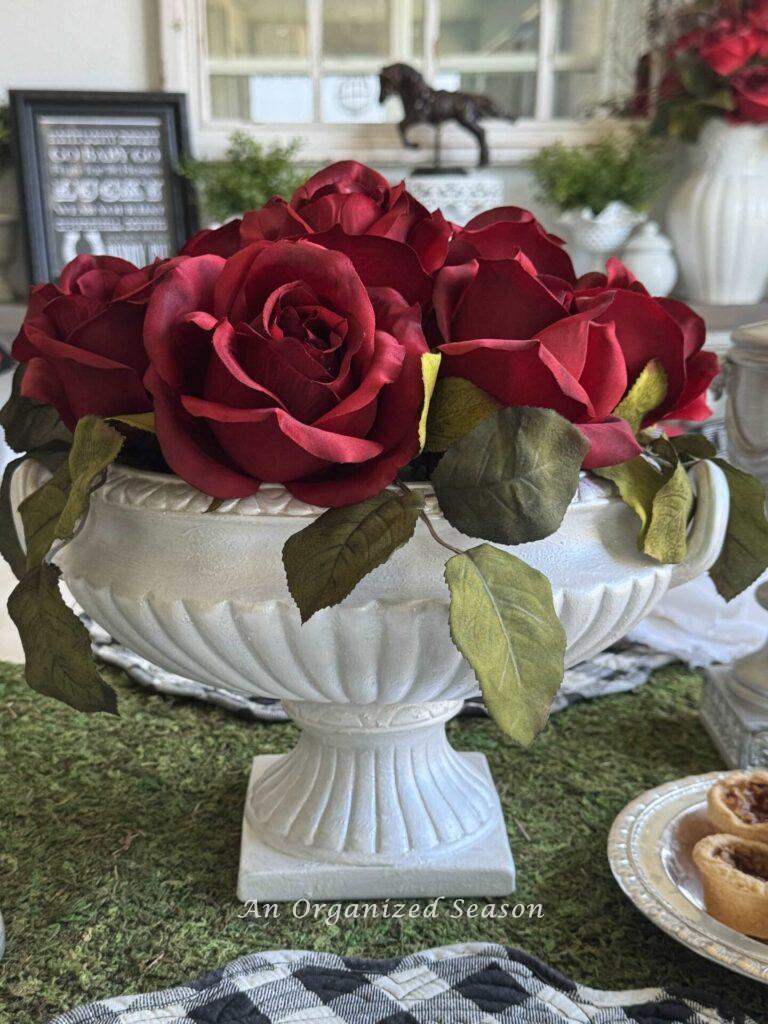 Kentucky Derby Party Idea #1 Use red roses in a centerpiece.