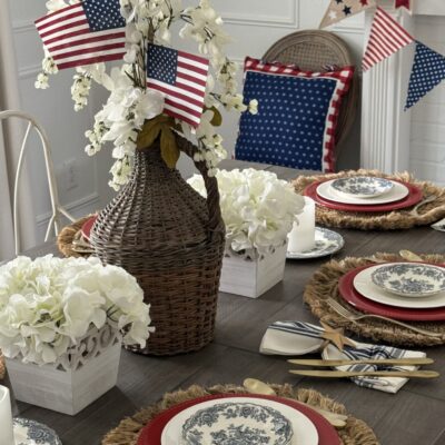 Beautiful Patriotic Table Decor on a Budget