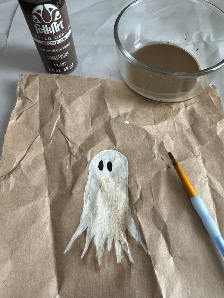 A ghost with a brown wash to make it look antique. 