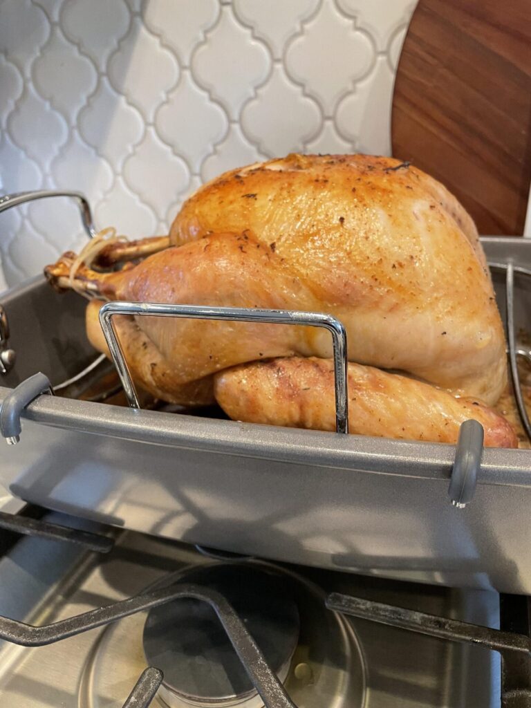 A cooked turkey is a must if you host Thanksgiving. 