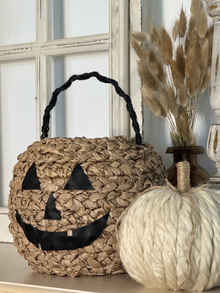 DIY pumpkin basket. 