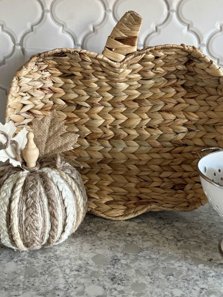 A large pumpkin basket.