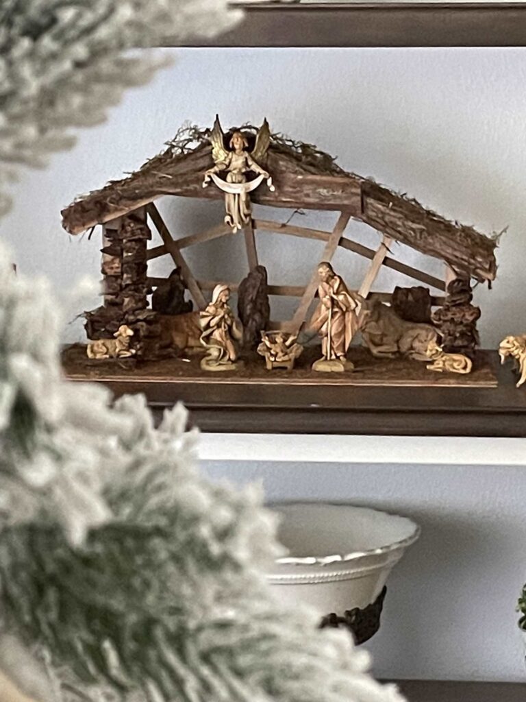 Plan to decorate for Christmas with a nativity set. 