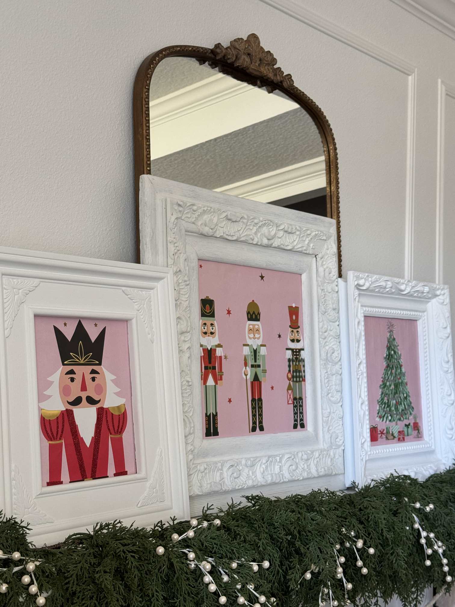Simple DIY Christmas Wall Decor Made With Gift Bags - An Organized Season