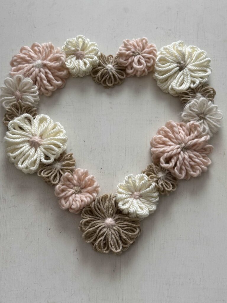 A DIY Valentine's Day Heart Wreath.