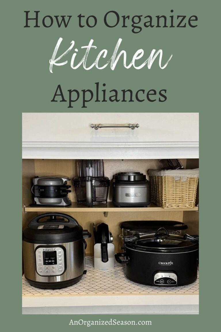 How to Organize Kitchen Appliances to Free-Up Space - An Organized Season